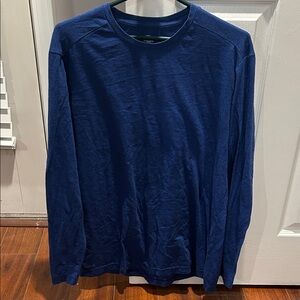 Athletic Works Men's Navy Long Sleeve Tee